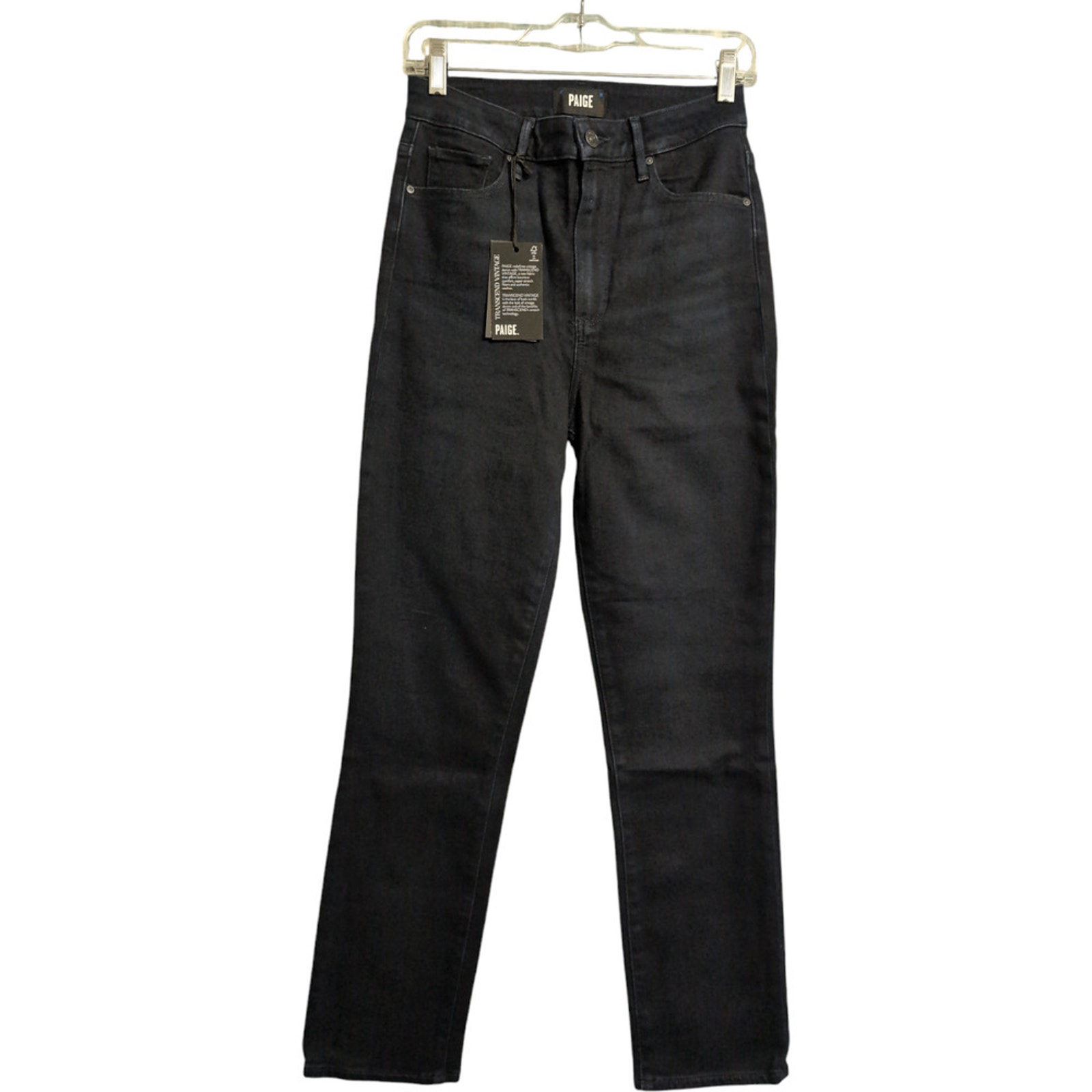 Nwt Paige Blue Moon Super High Rise Straight Ankle Cindy Denim Jeans Size 28